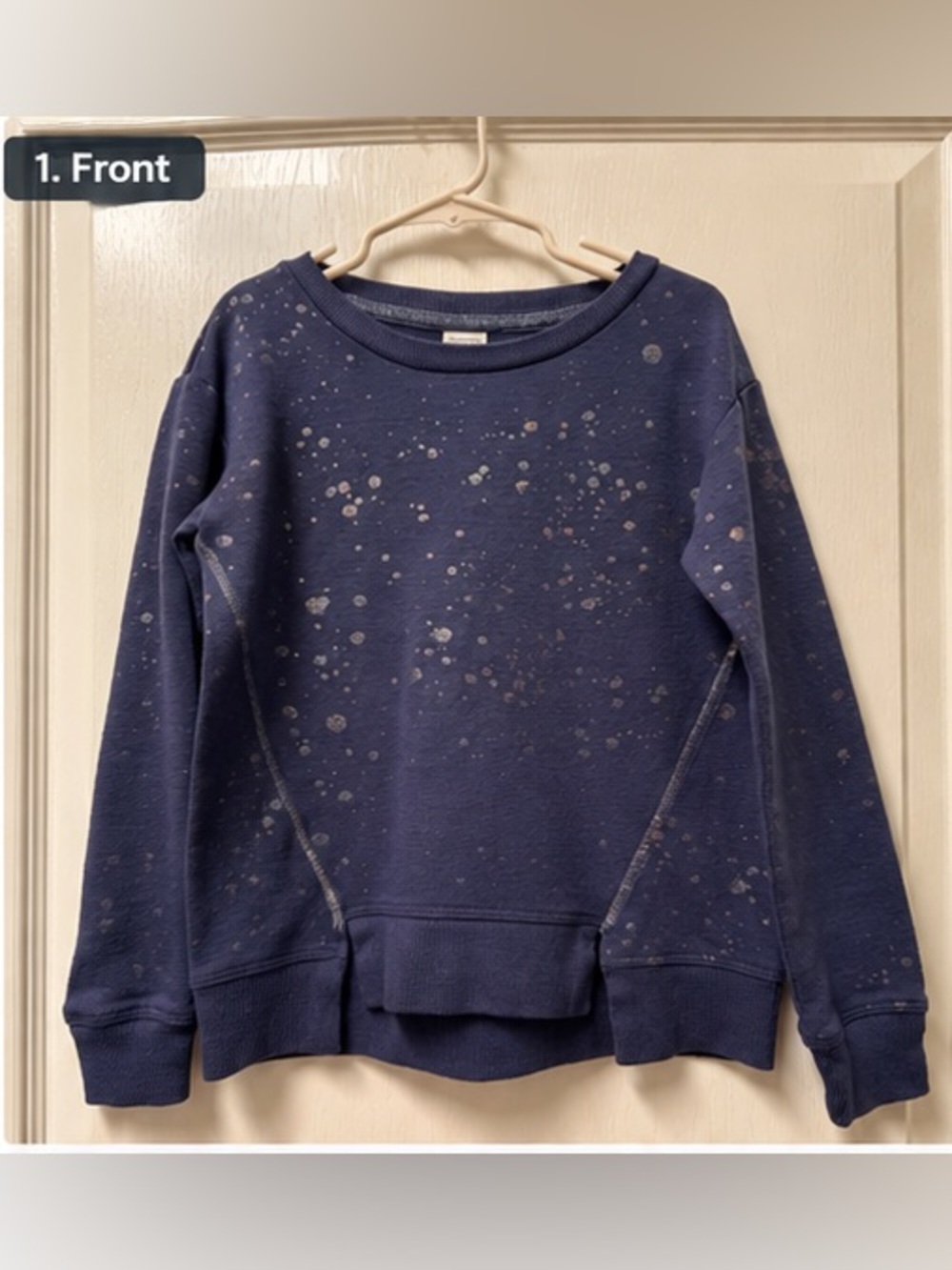 Children’s Navy Splatter Print Pullover Sweater